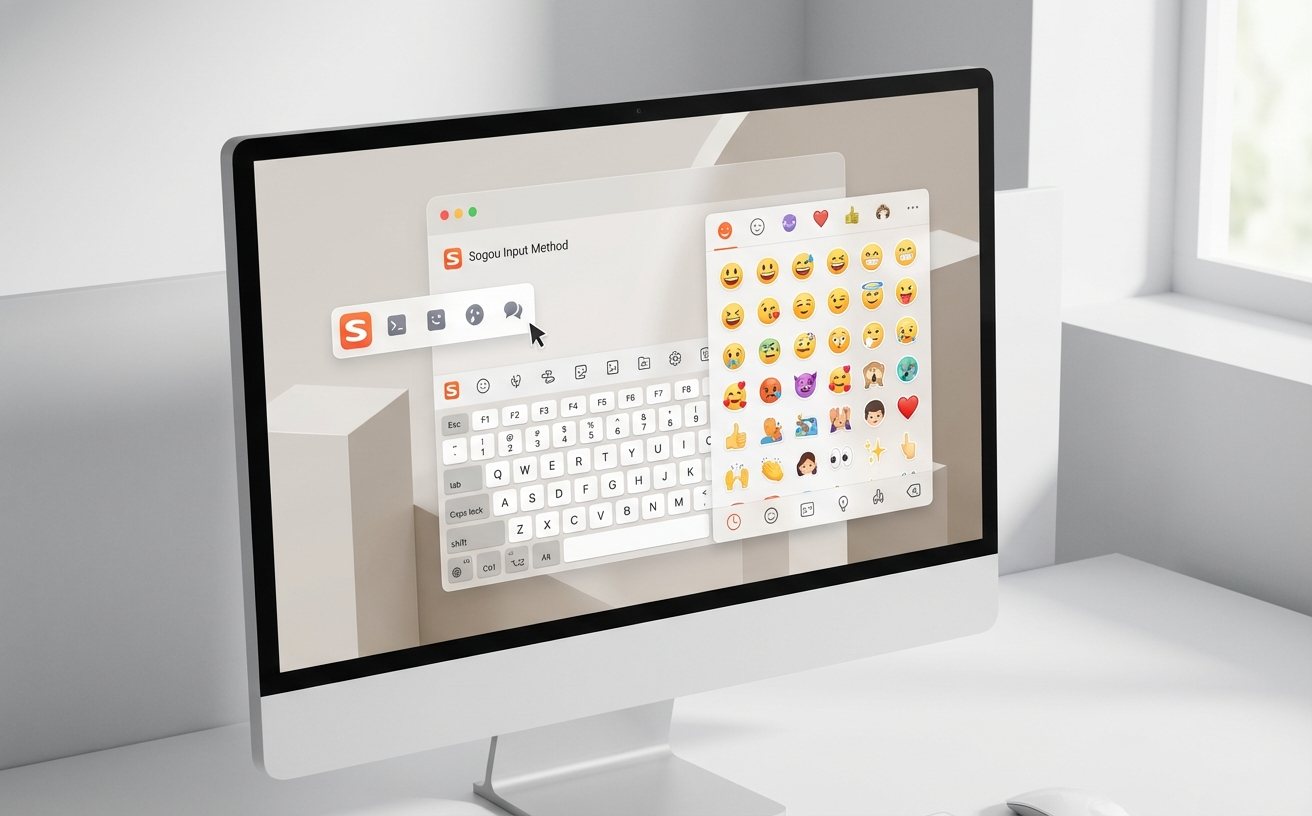 搜狗输入法 Emoji 表情输入界面